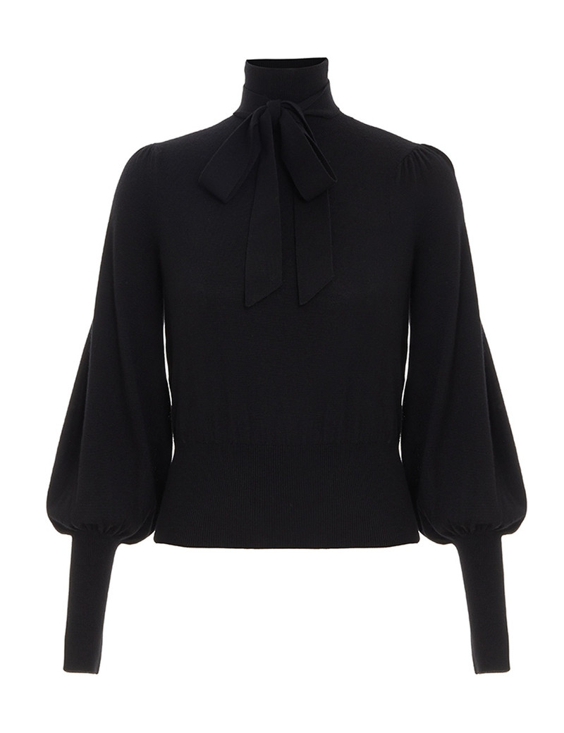 TIE COLLAR SWEATER 1