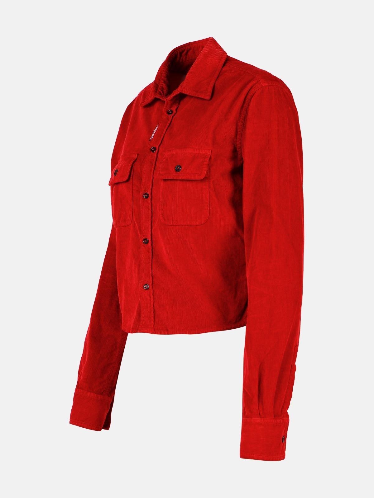 'DEAN' RED COTTON SHIRT - 2