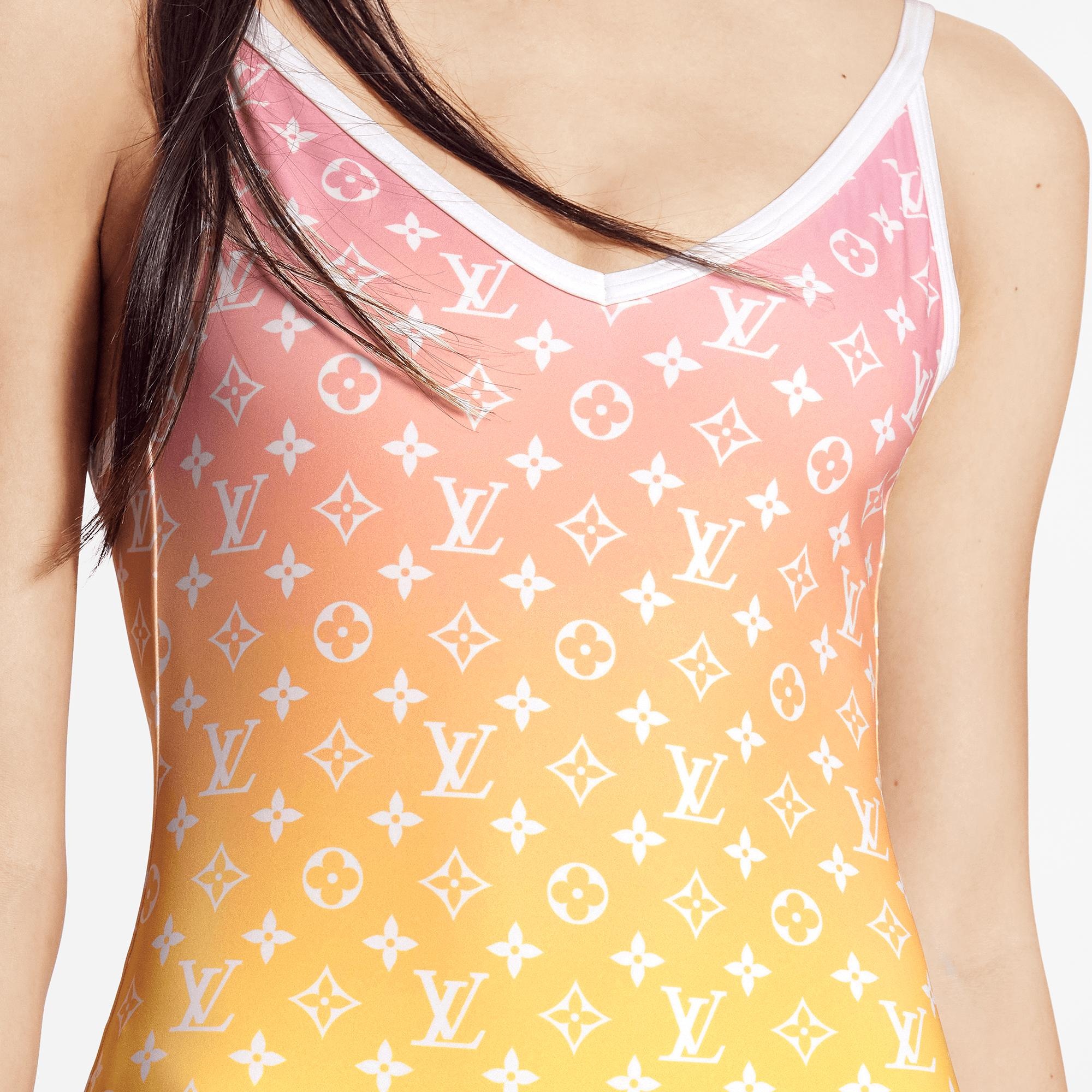 Monogram Ombré Cut-Out One-Piece Swimsuit - 4