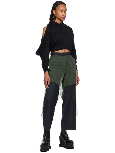UNDERCOVER Gray Layered Trousers outlook