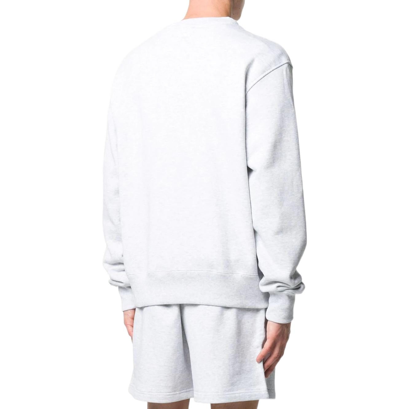 adidas x Pharrell Williams Crossover Solid Color Round Neck Cotton Pullover Long Sleeves Gray GM1973 - 4