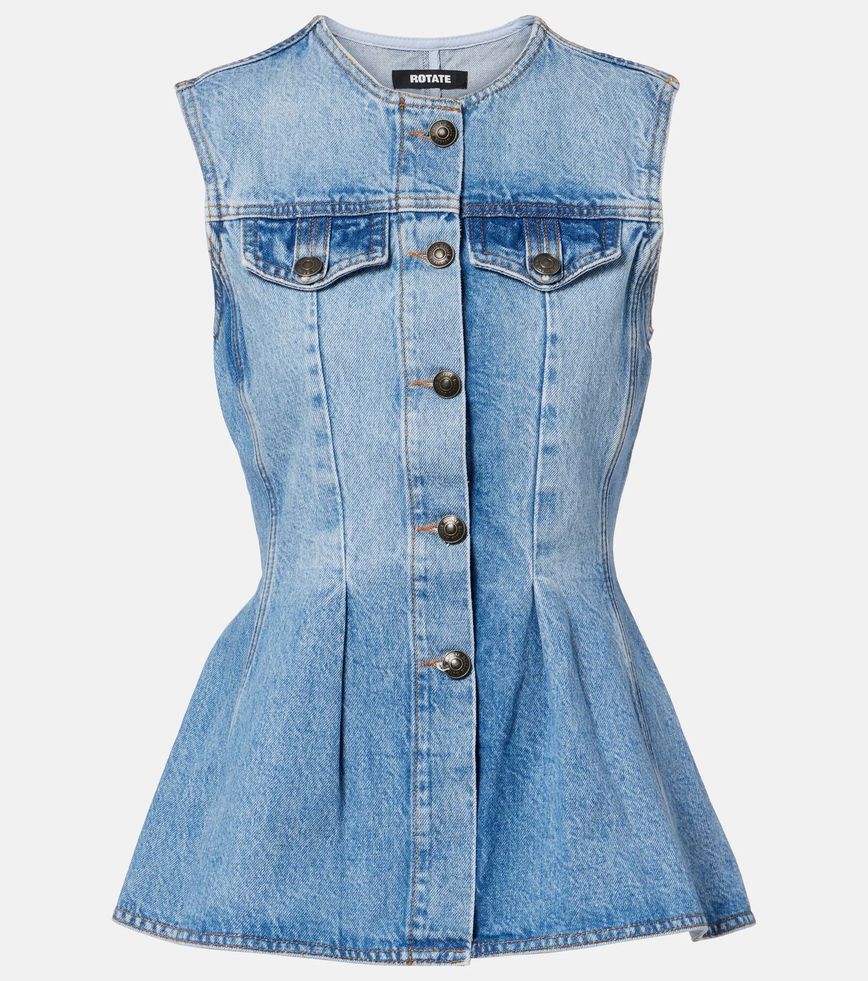 Zoey peplum denim top - 1