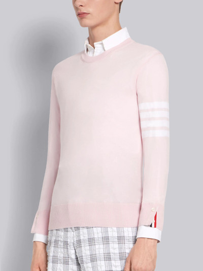 Thom Browne Pink Fully Fashioned Merino Knit Crew Neck Pullover outlook