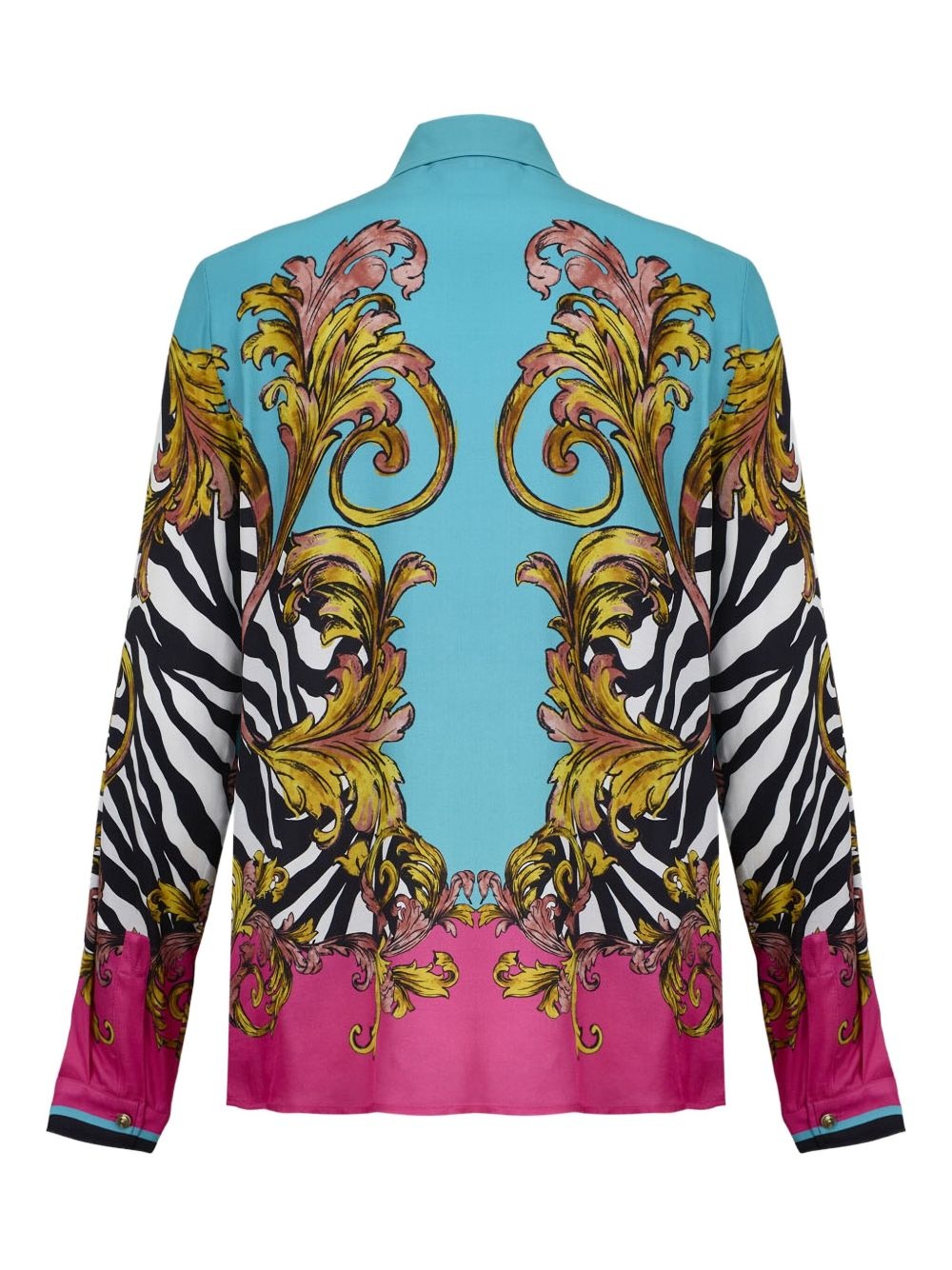 baroque-print button-up shirt - 2