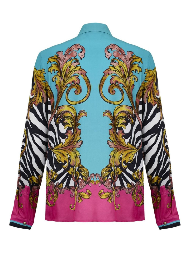 VERSACE JEANS COUTURE baroque-print button-up shirt outlook