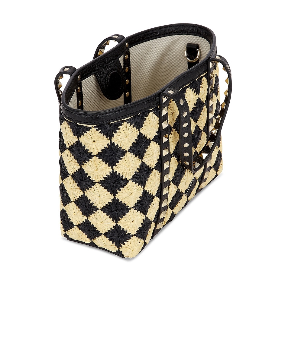 Raffia Mini Rockstud Tote Bag - 5