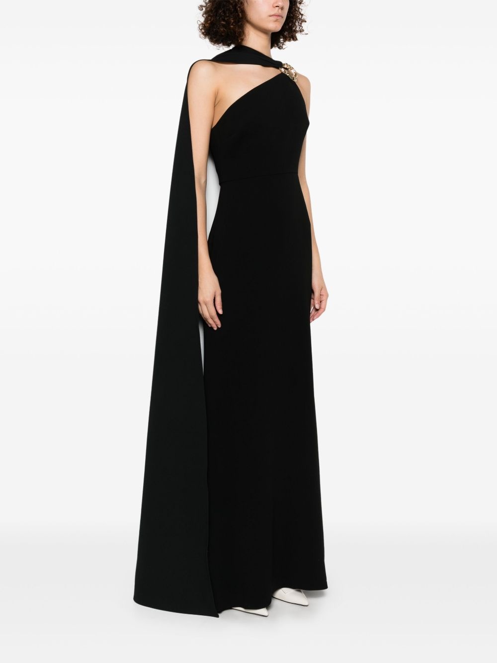 embellished asymmetric gown - 3