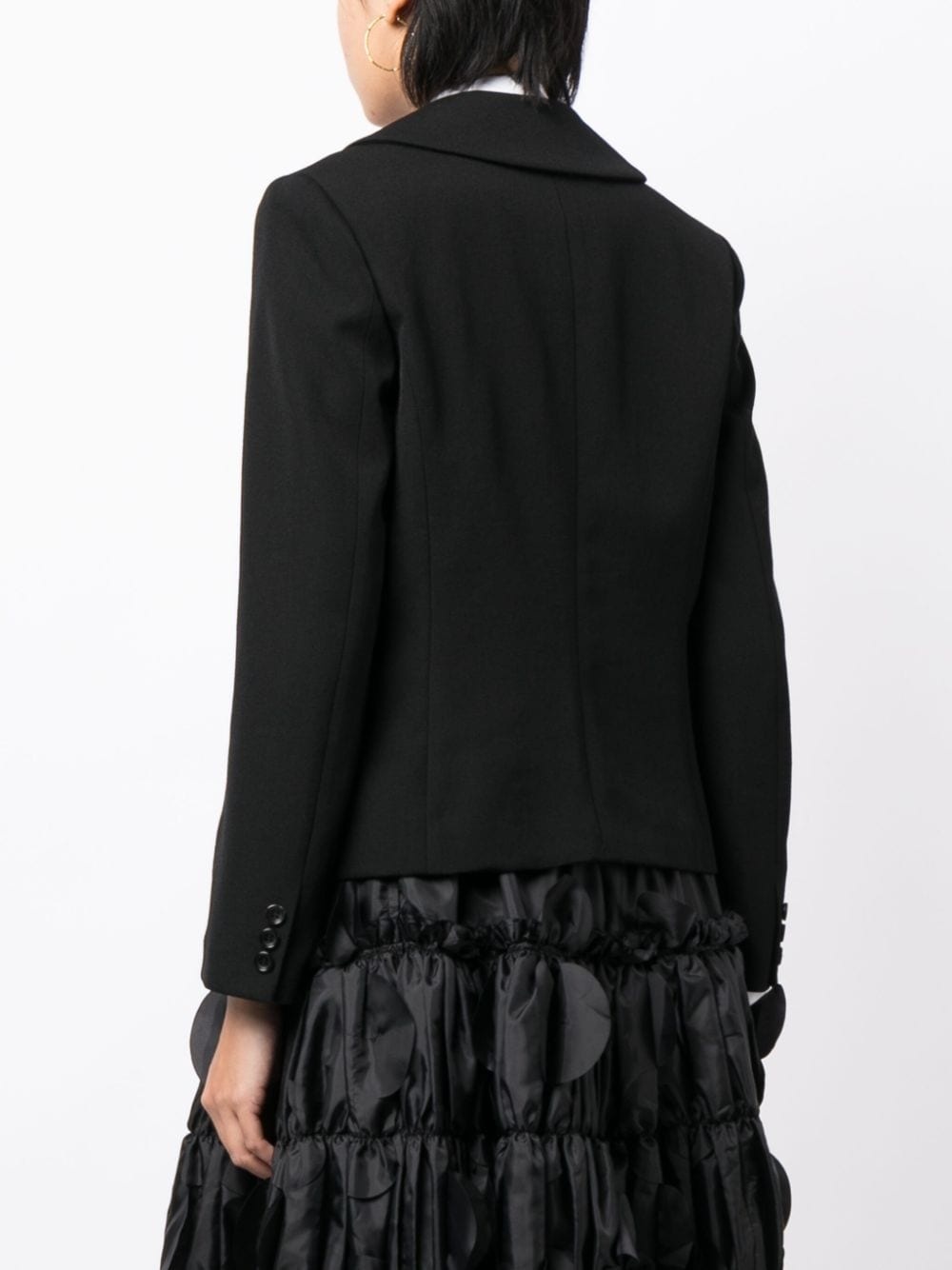 notched-lapels wool blazer - 4