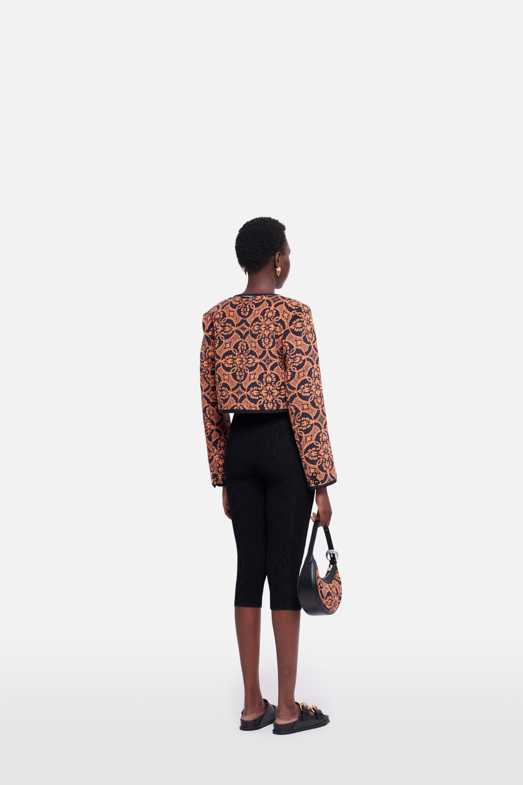 Pointelle Knitted Capri Pants - 6