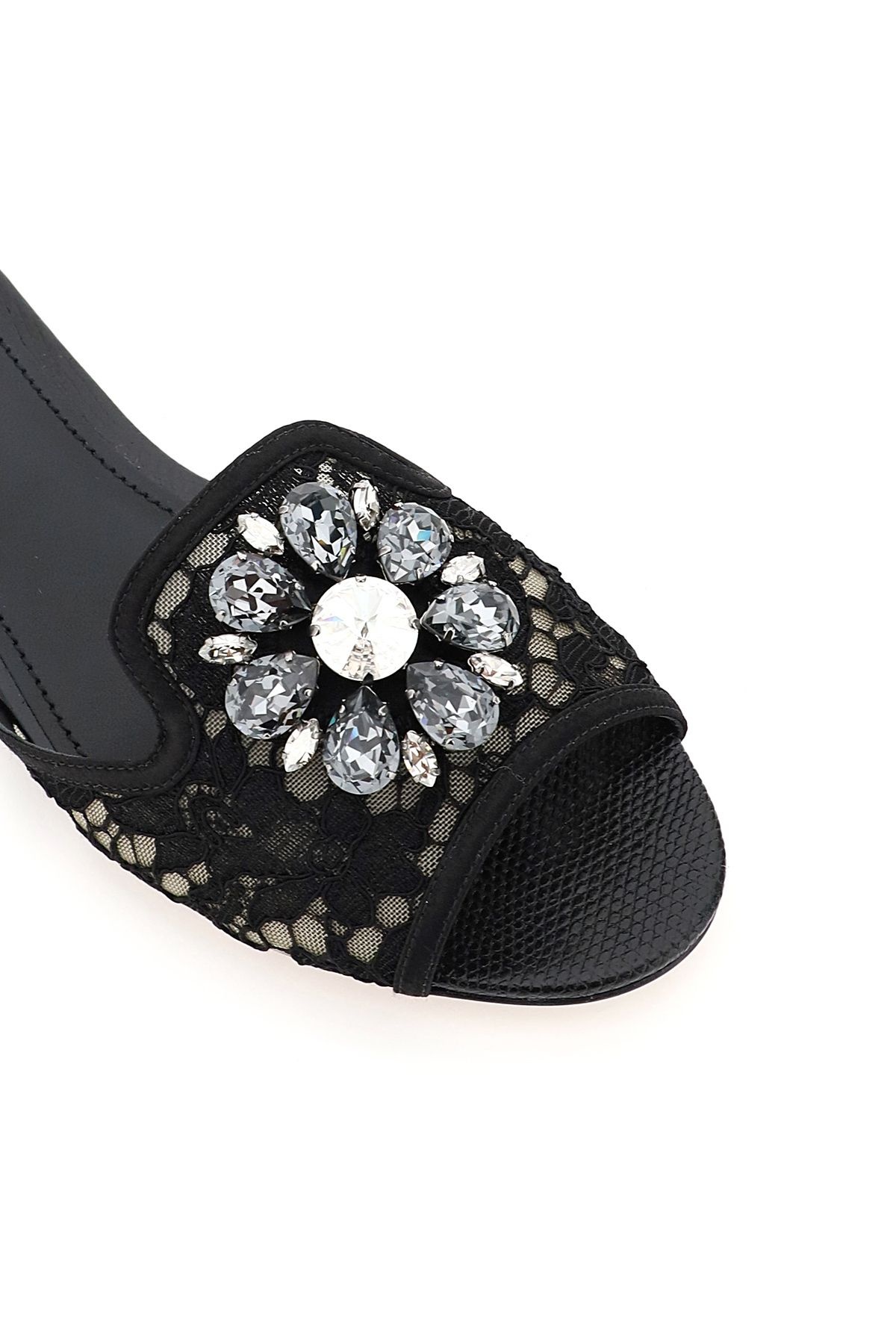 TAORMINA LACE SLIDES - 4