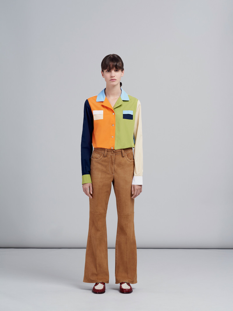 Marni SUEDE NATURAL NAPPA TROUSERS outlook