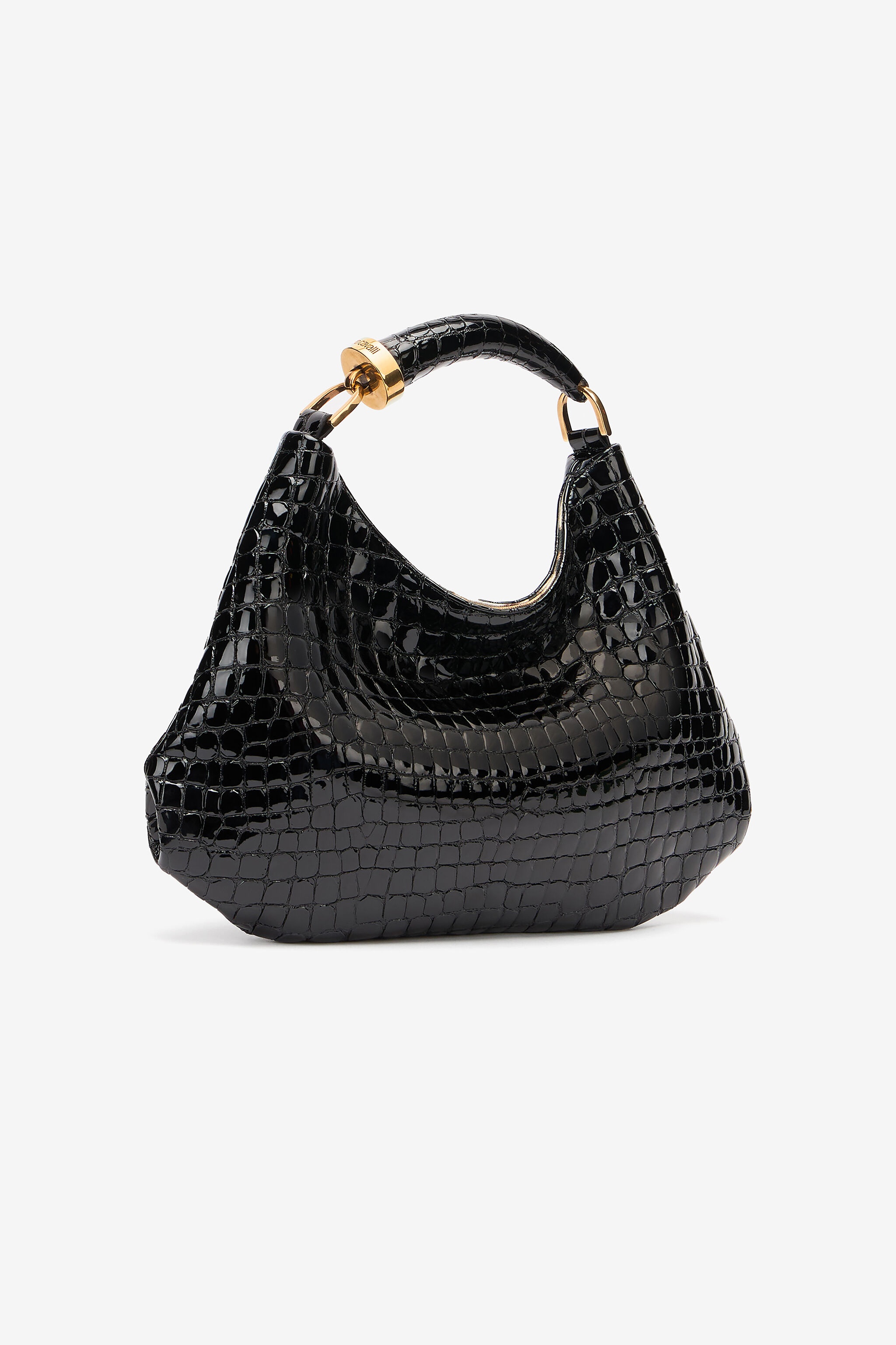 Crocodile-Print Hobo Bag - 6