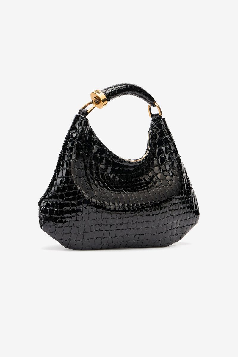 Crocodile-Print Hobo Bag 6