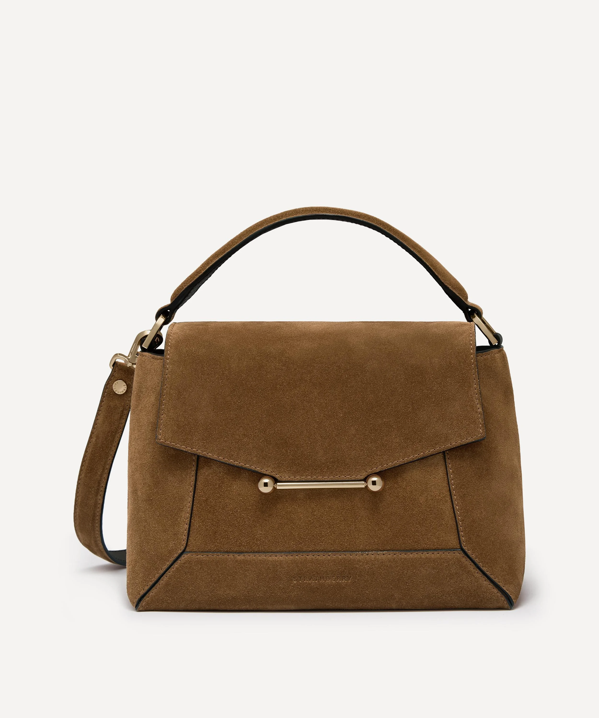 Mosaic Toffee Suede Top Handle Bag - 1