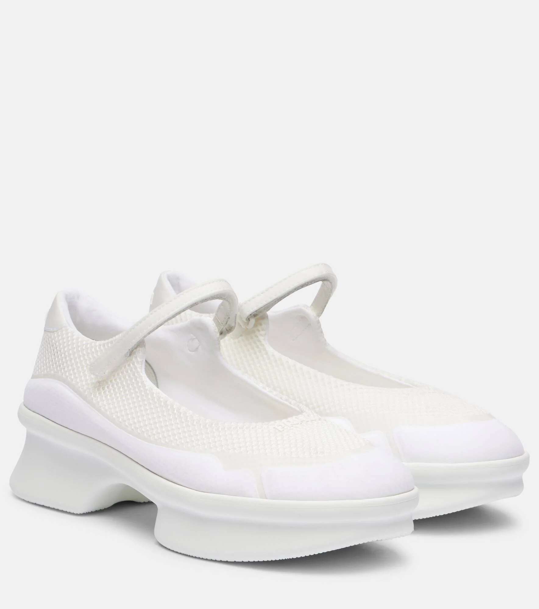 Wavy mesh Mary Jane flats - 1