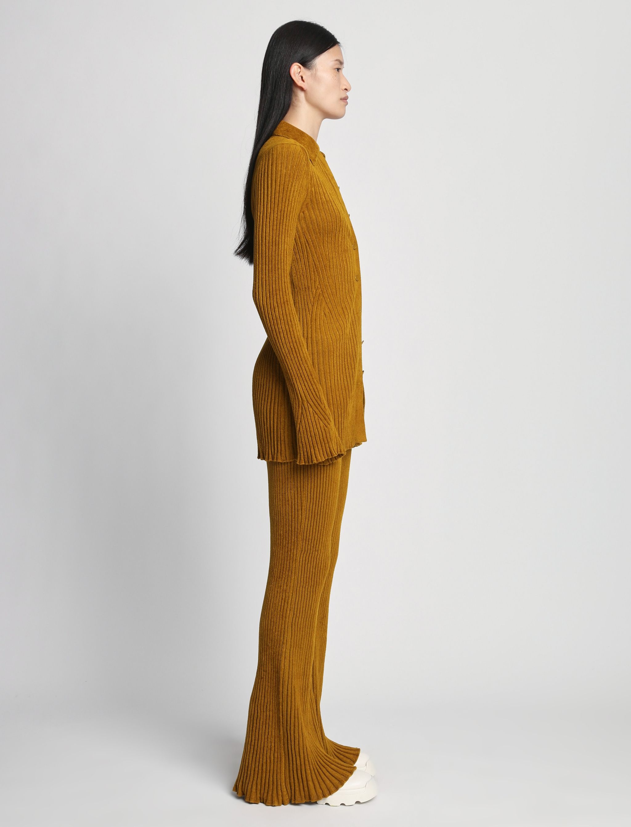 Velvet Rib Knit Shirt - 4