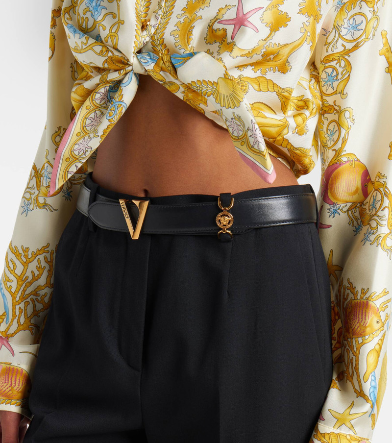 VERSACE Logo leather belt outlook