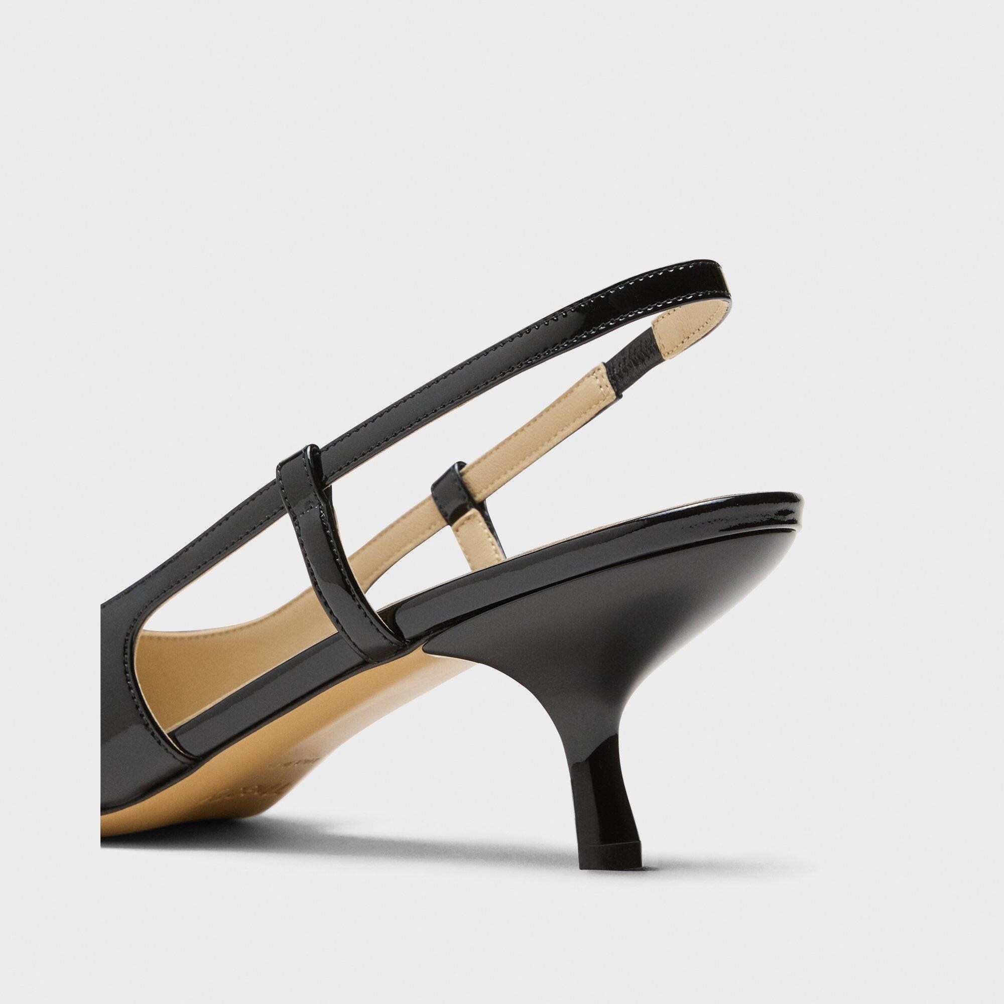 Micro Slingback Pump in Patent Leather - 6