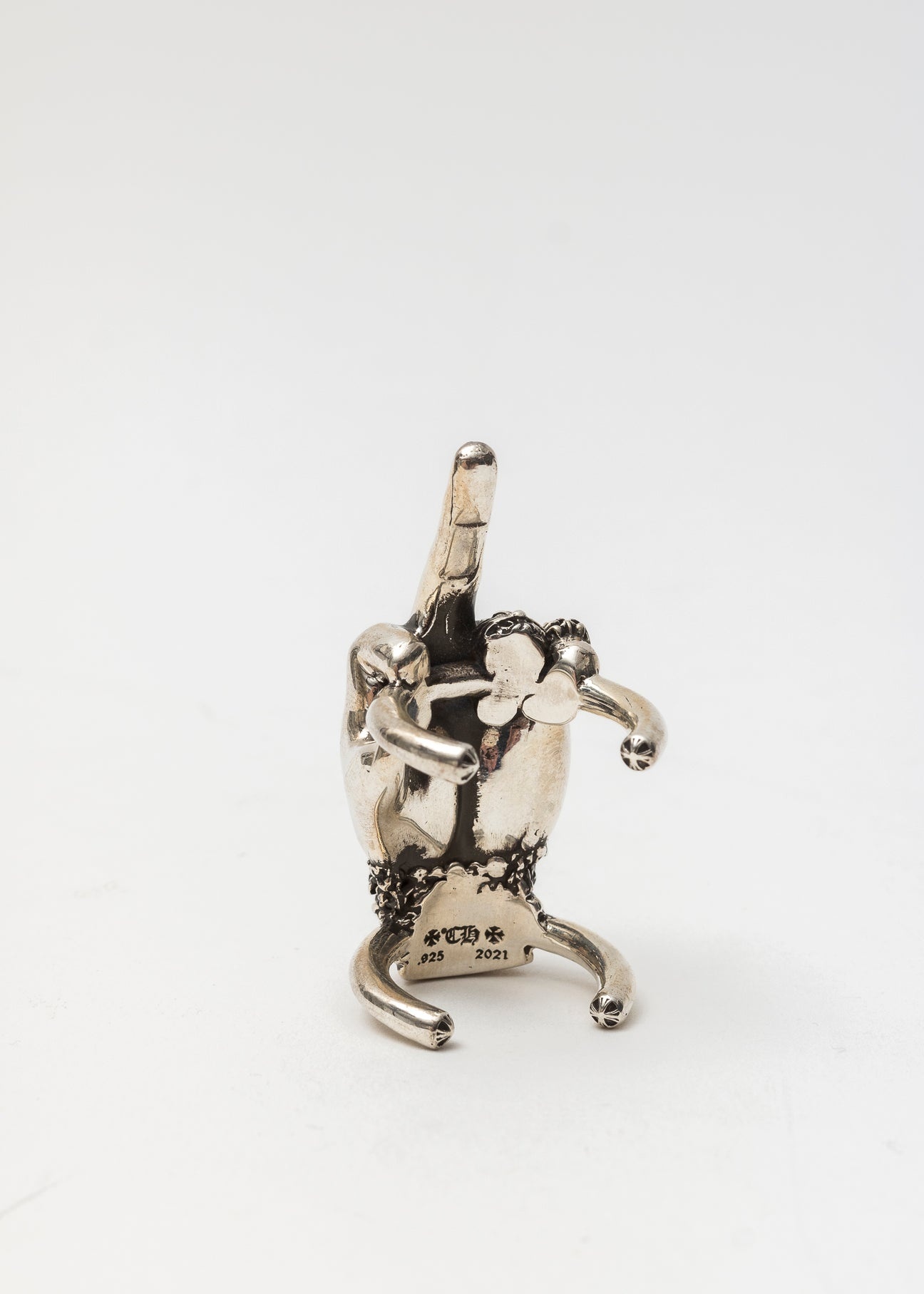 Chrome Hearts Silver Middle Finger Money Roll - 8