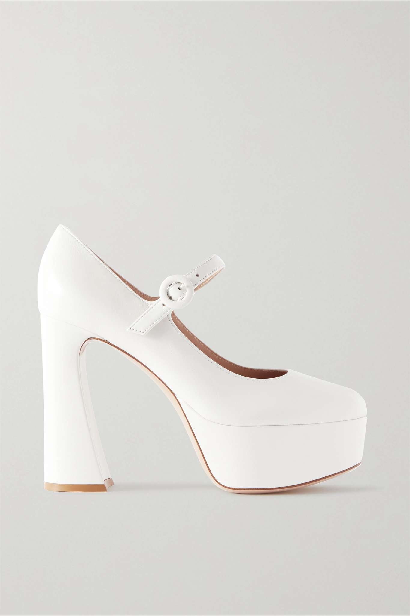 120 leather platform Mary Jane pumps - 1