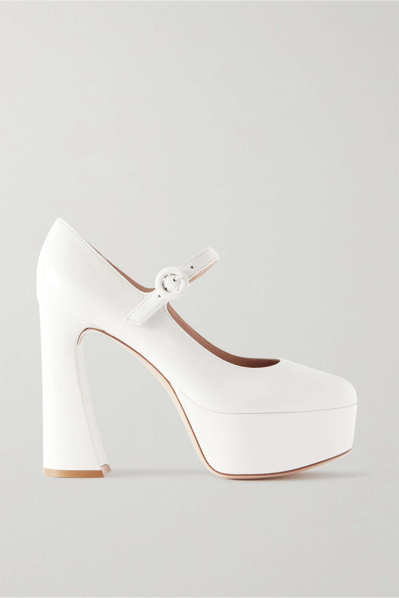 120 leather platform Mary Jane pumps - 1