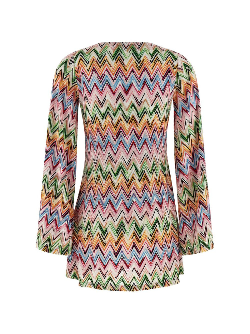 Missoni zigzag openwork V-neck dress outlook