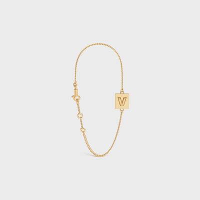 CELINE Alphabet V Bracelet in Brass with Gold Finish outlook