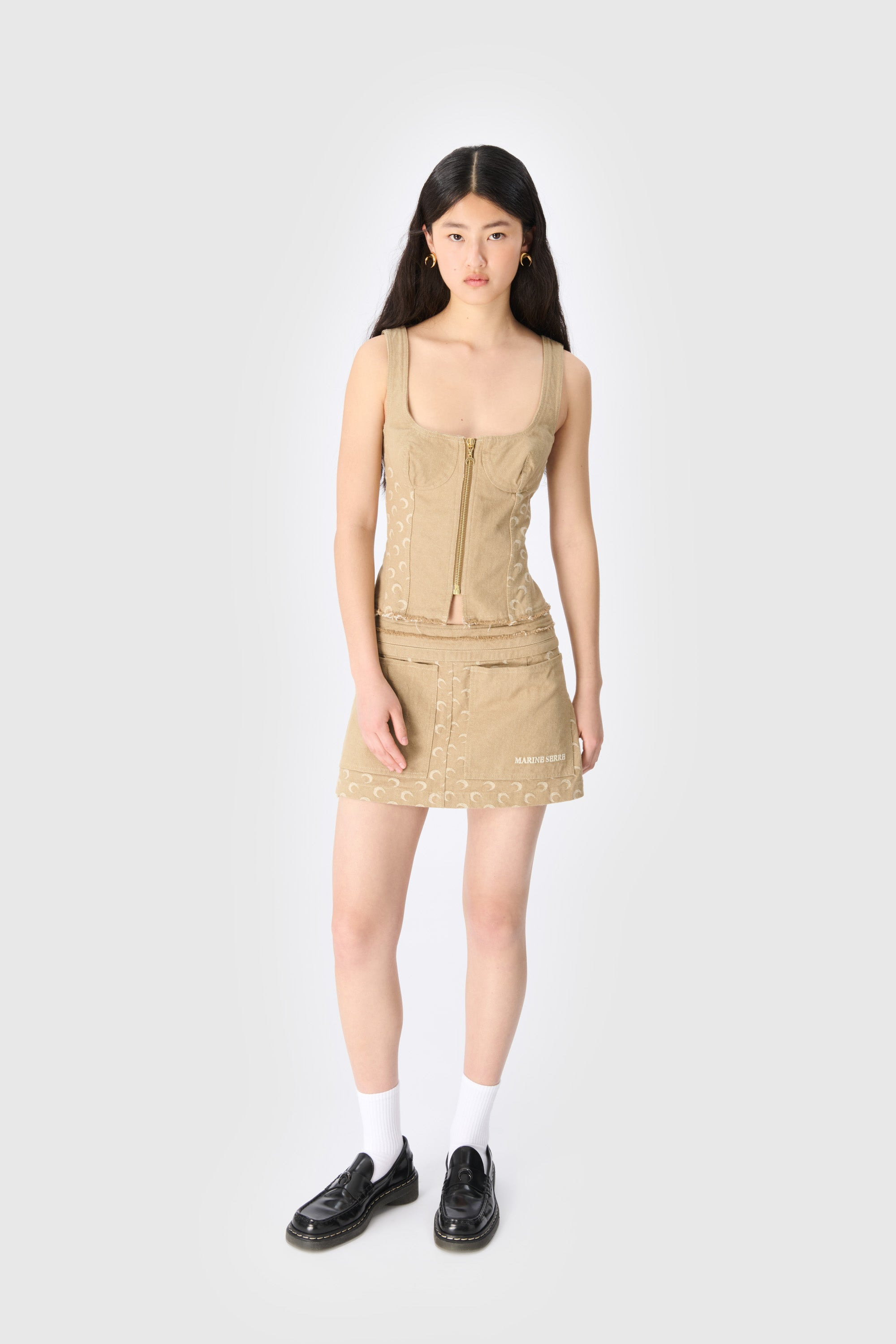Moon Jacquard Twill Mini Skirt - 2