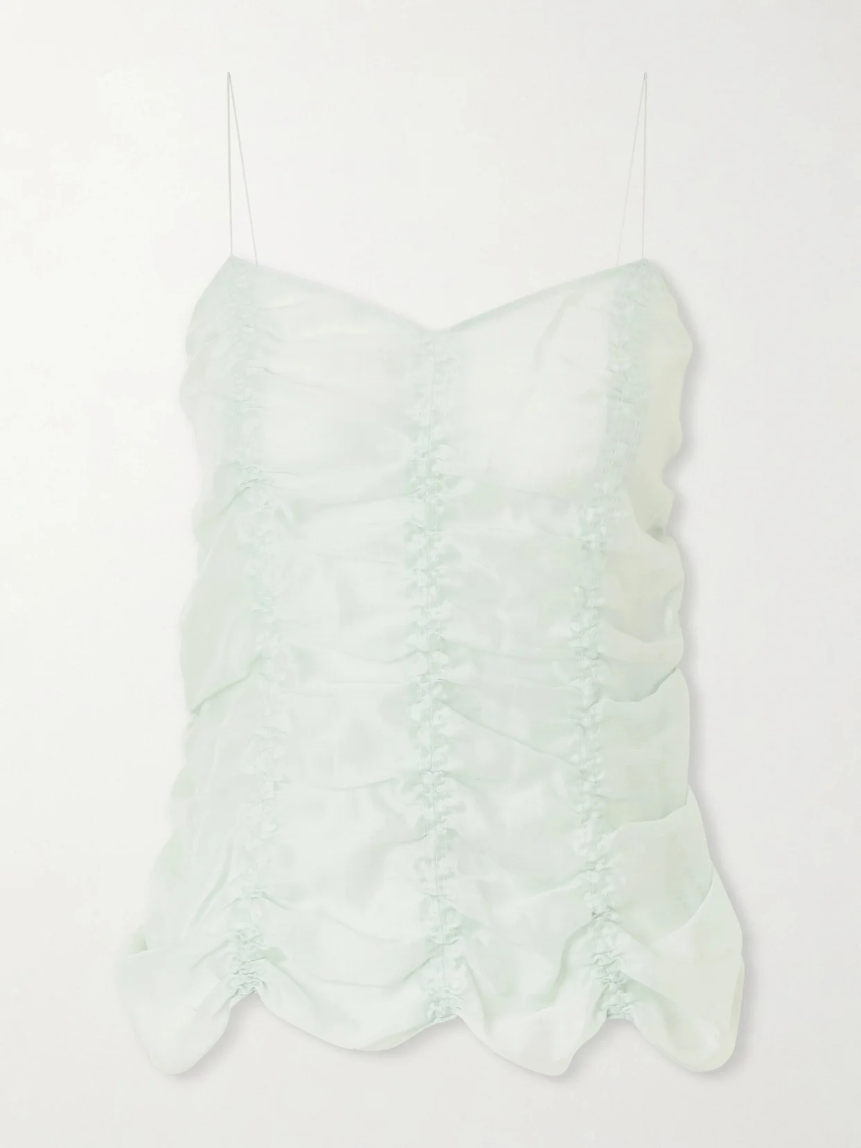 Inara Ruched Lyocell And Silk-blend Tank - 1
