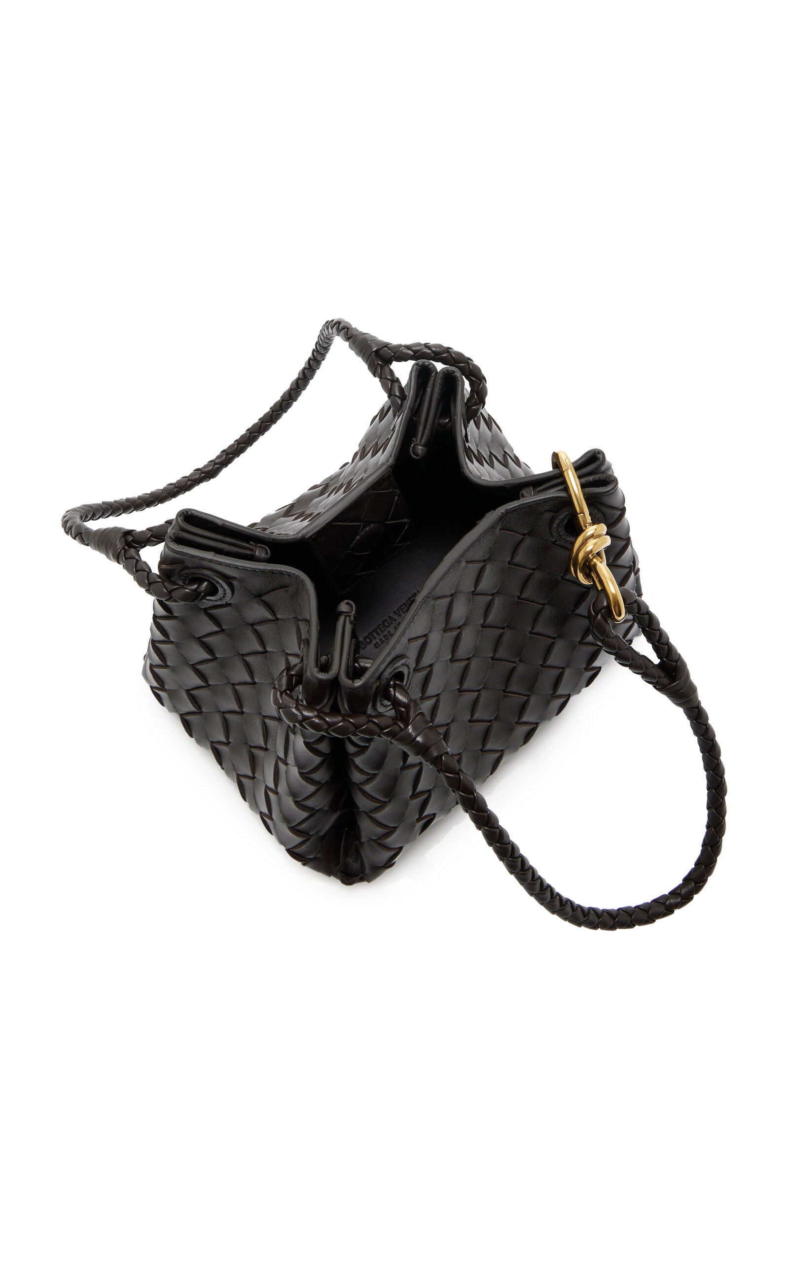 Small Andiamo Intrecciato Leather Bag brown - 6