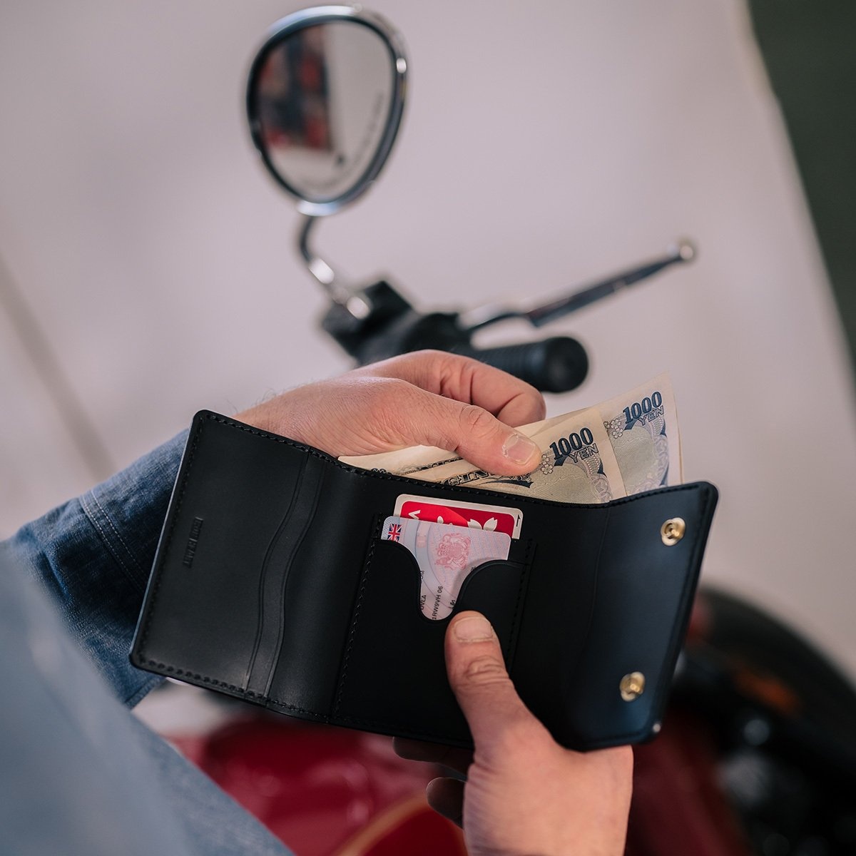 IHG-116-BLK Trifold Card Wallet - Black - 4