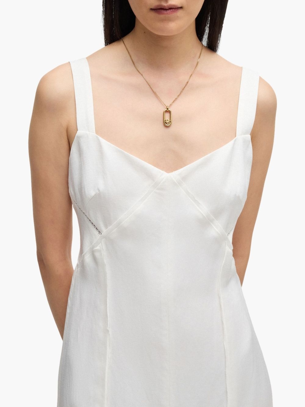 V-neck midi dress - 5