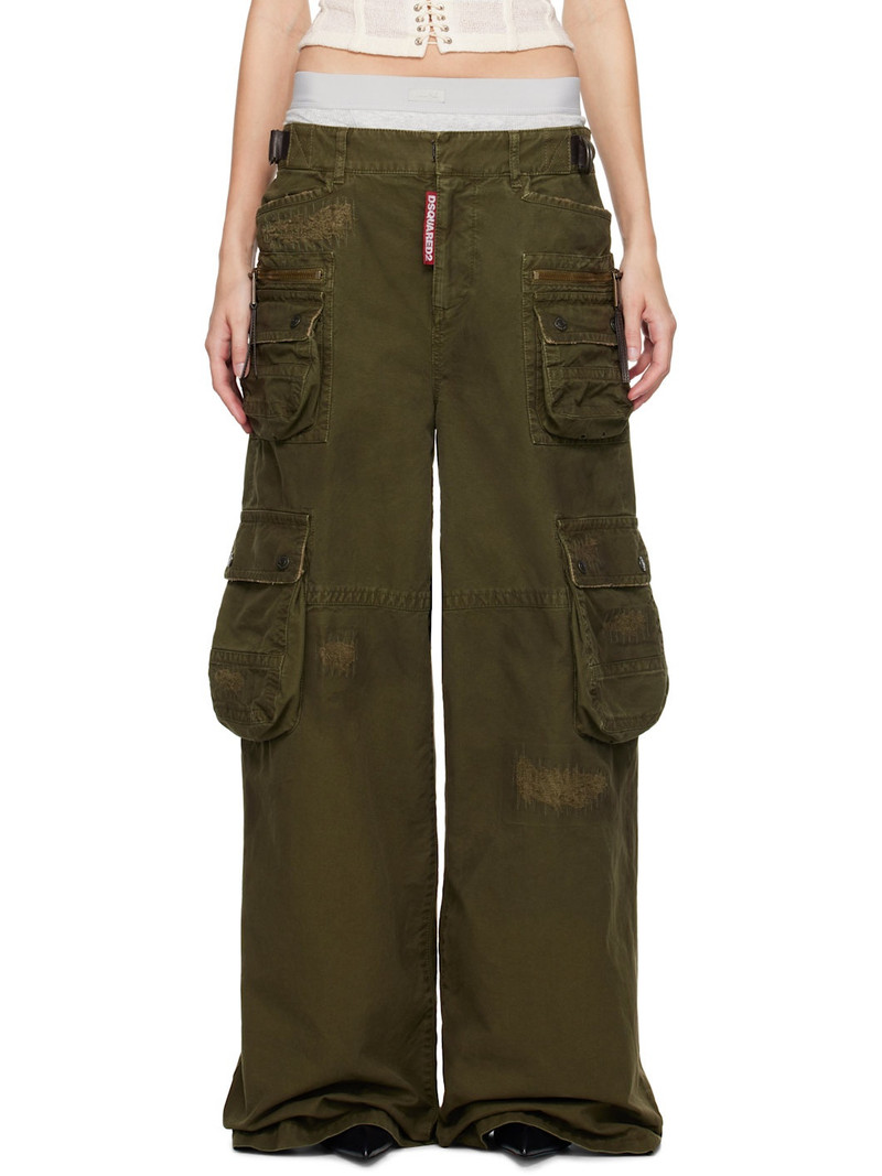 Khaki Lost Pocket Cargo Pants 1