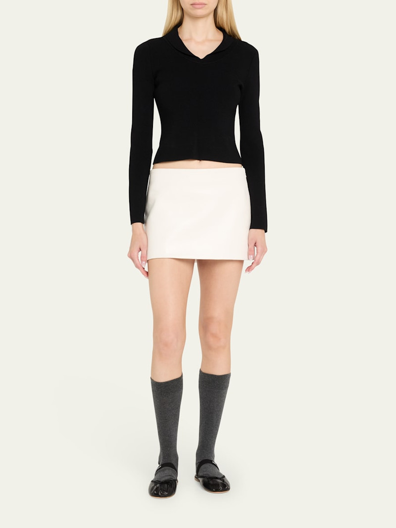 Miu Miu Leather Mary Jane Ballerina Mules outlook