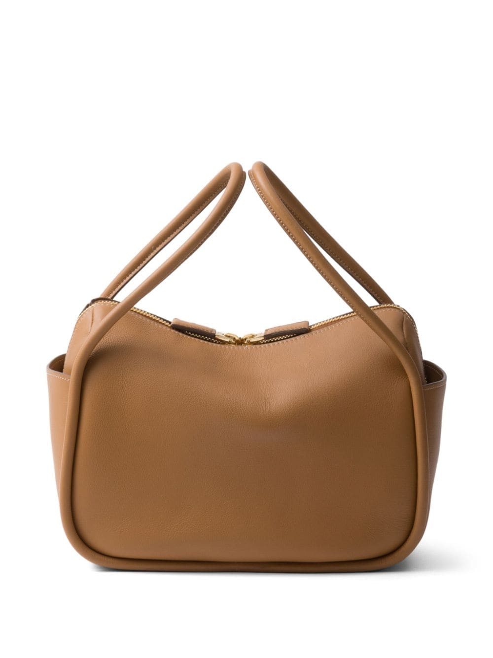 logo-plaque leather tote bag - 4