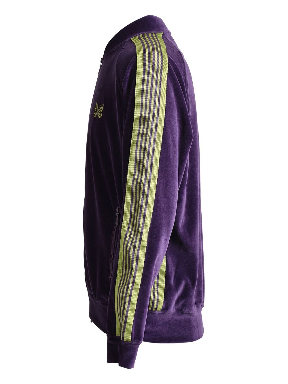 side-stripe velour track jacket - 3