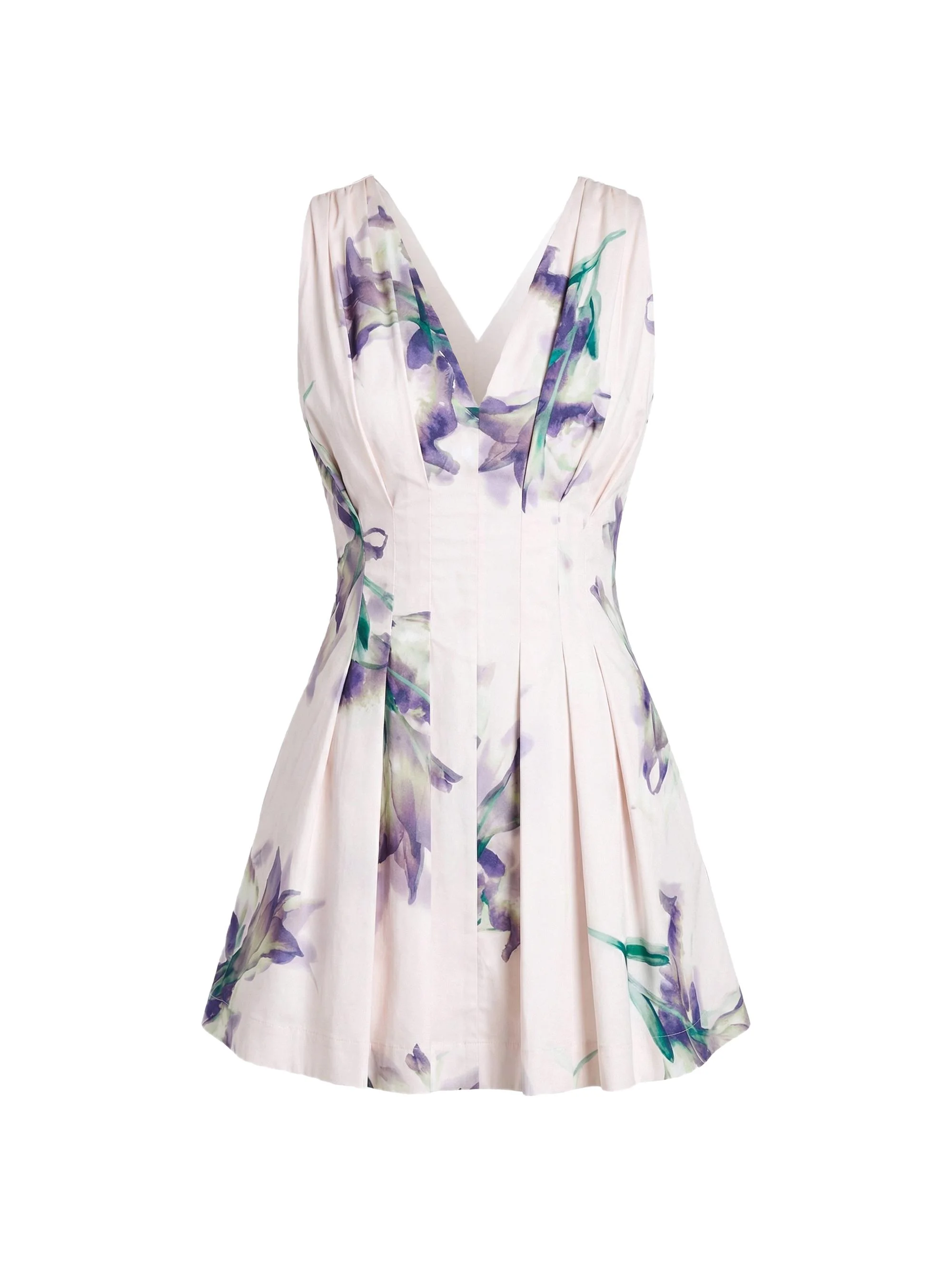 Women's Elvira Floral Linen-Blend Minidress - Shadow Floral - 1