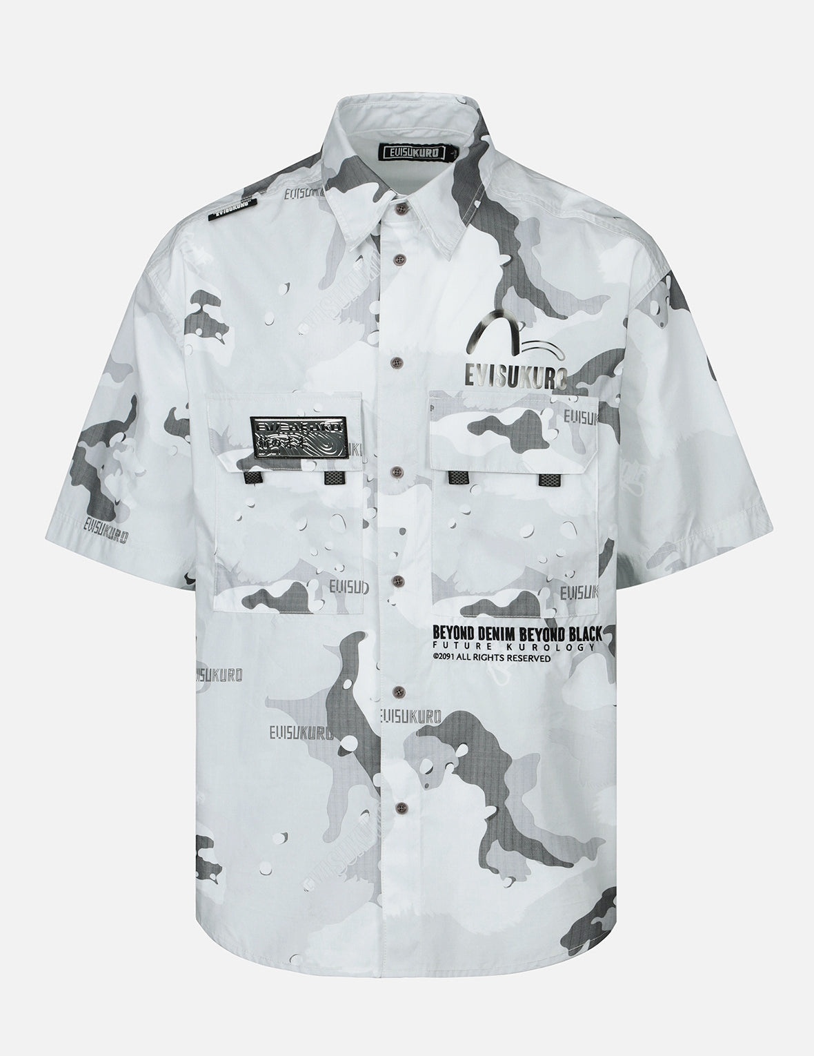 Camouflage Print Short-sleeved Shirt - 1