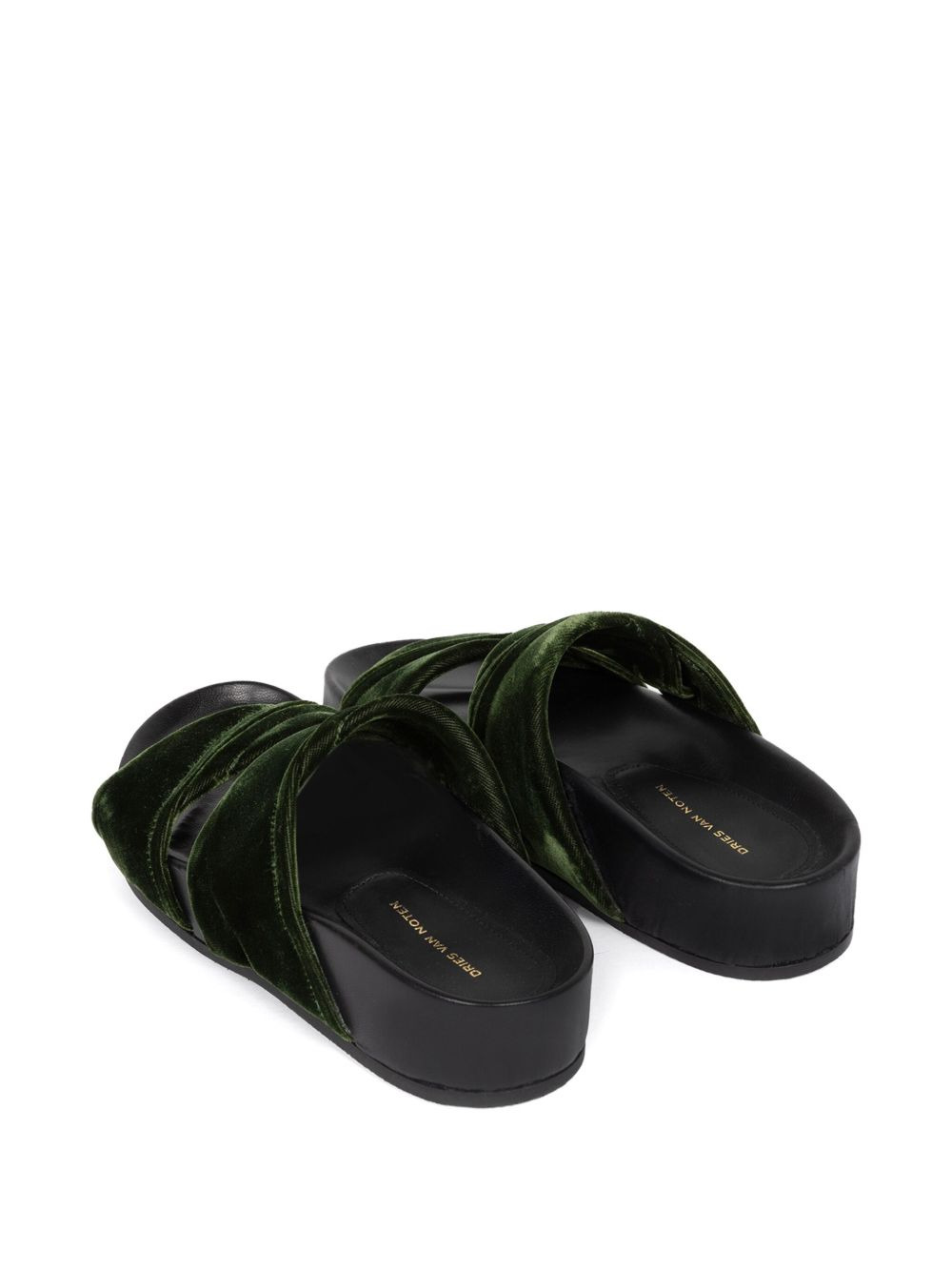 velvet twisted sandals - 3