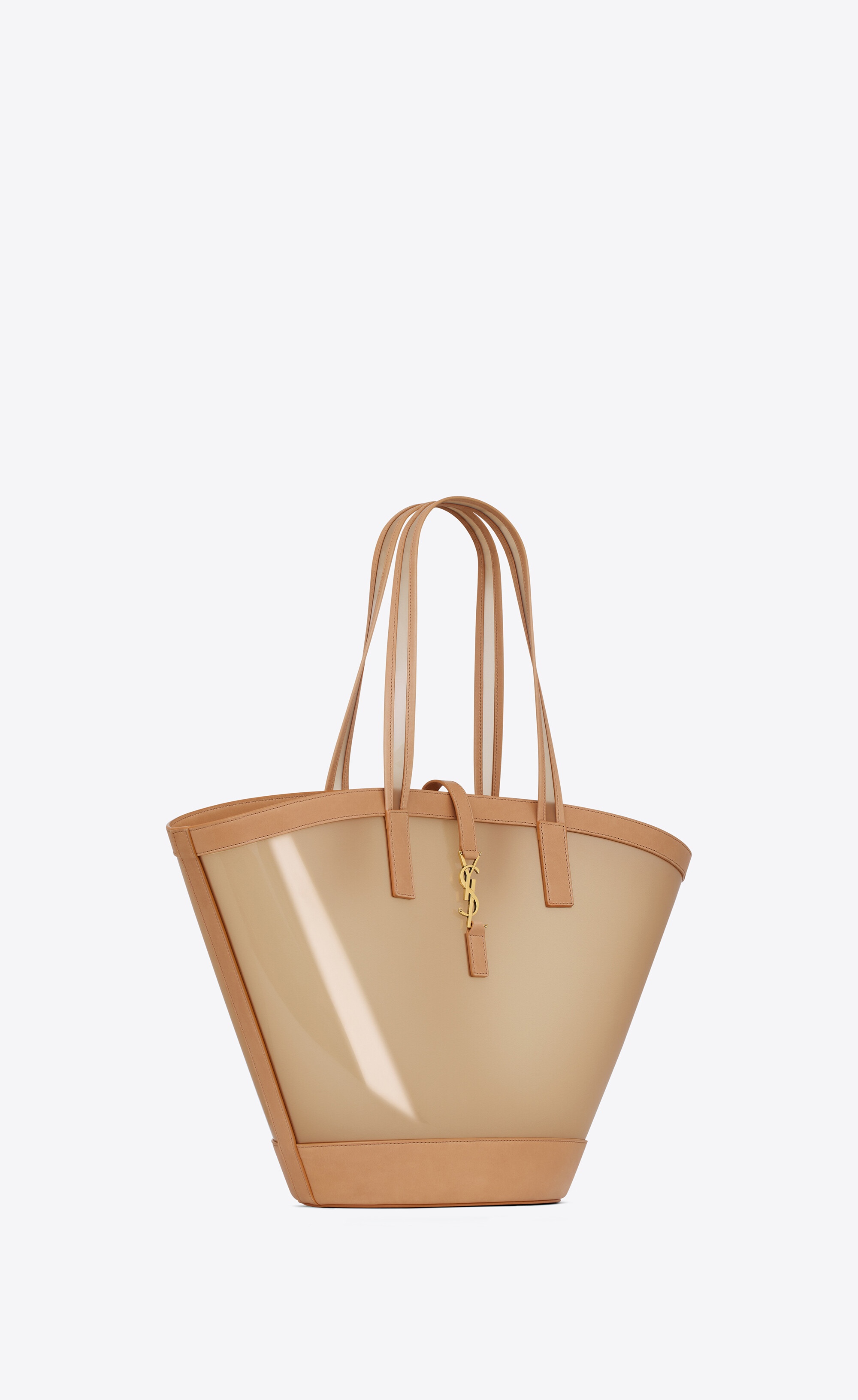 panier medium in vinyl and vegetable-tanned leather - 4