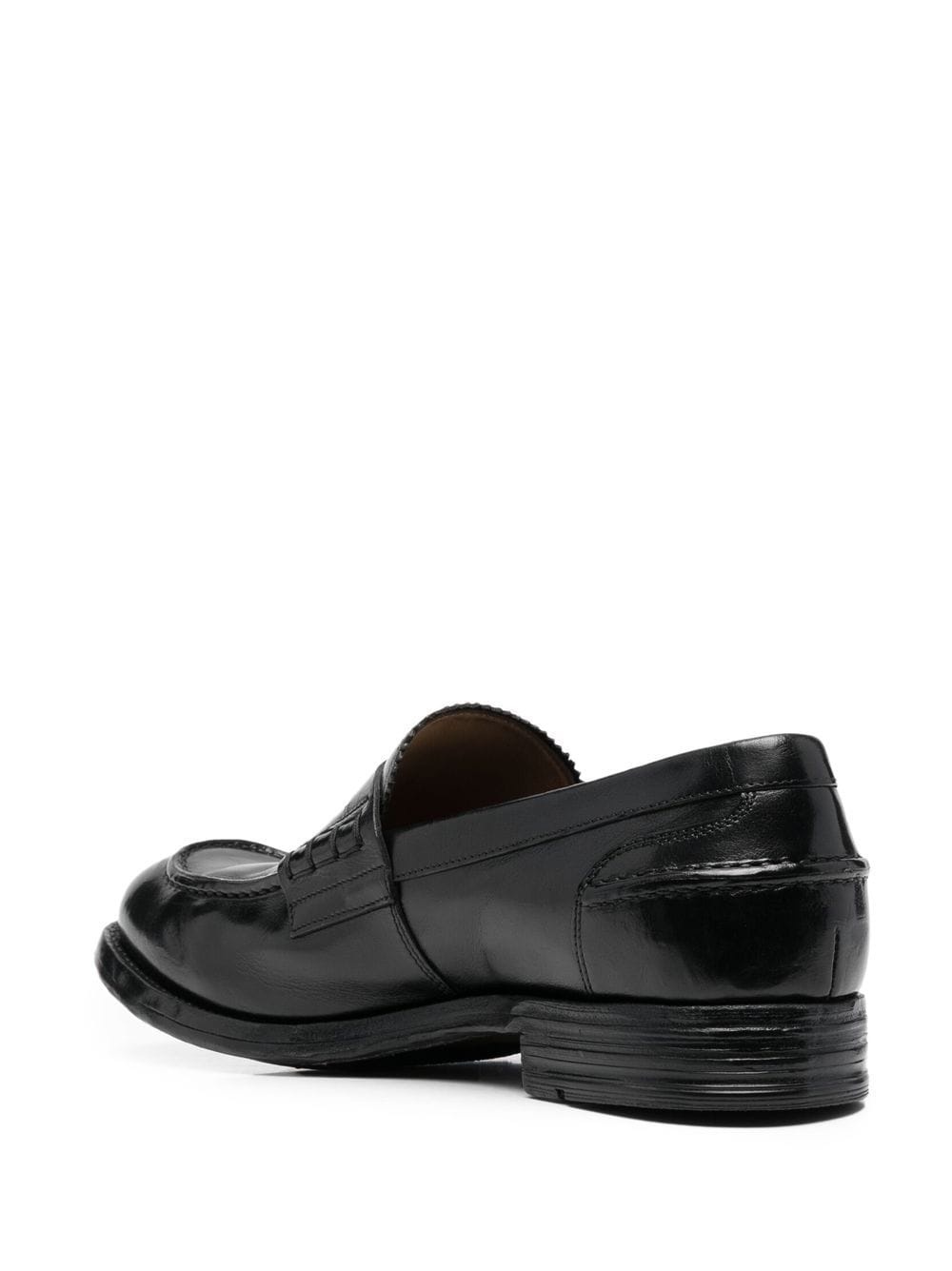 slip-on leather penny loafers - 3