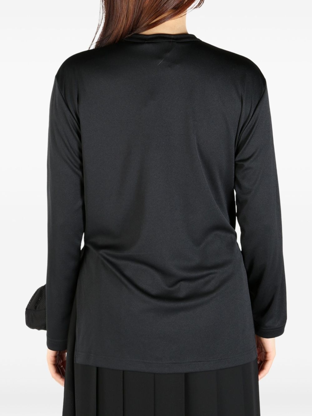 mesh-detailing blouse - 4