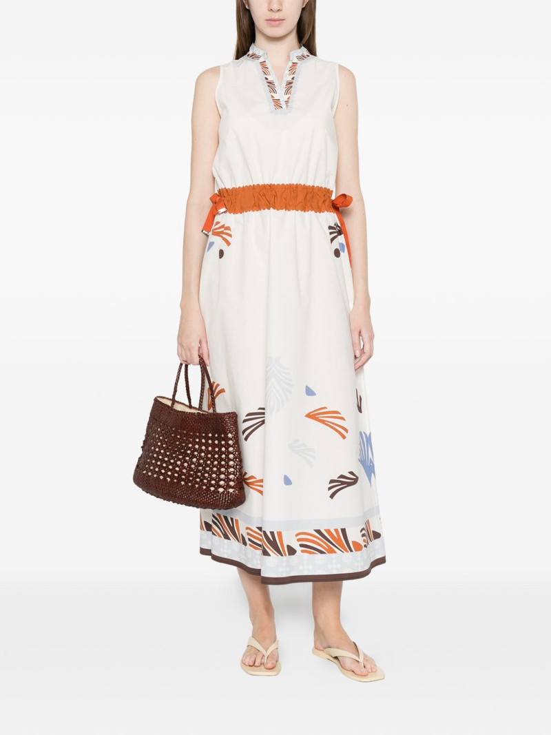 Herno patterned-hem midi dress outlook