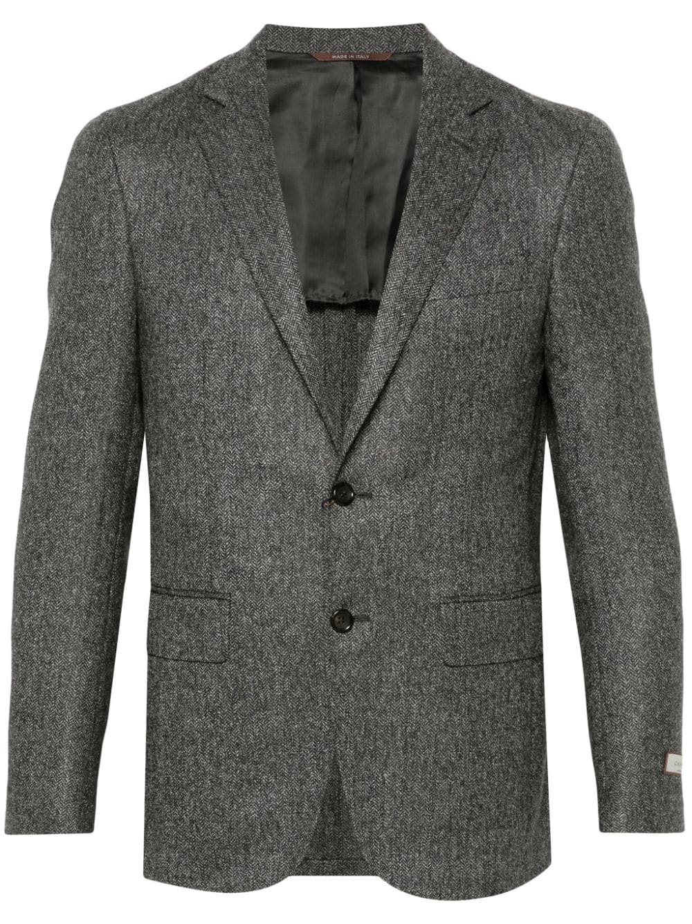 herringbone blazer - 1