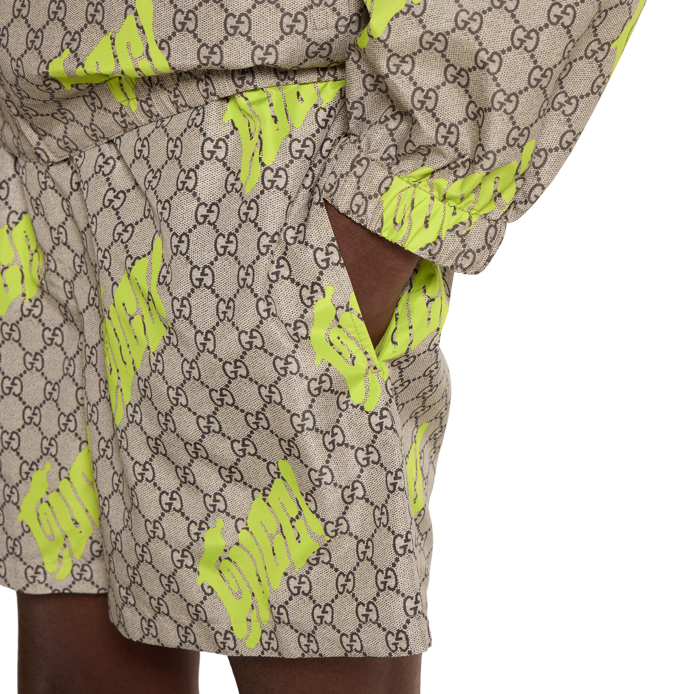 Printed technical poplin swim shorts - 5