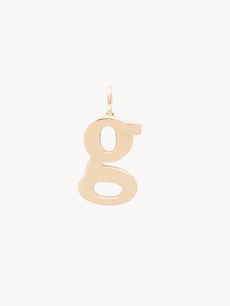 ALPHABET LETTER G CHARM IN BRASS 1