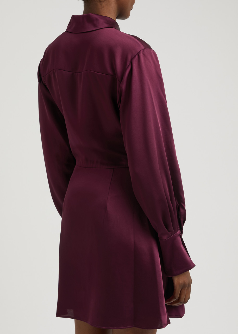 Simkhai Talit Draped Satin Mini Dress - 3