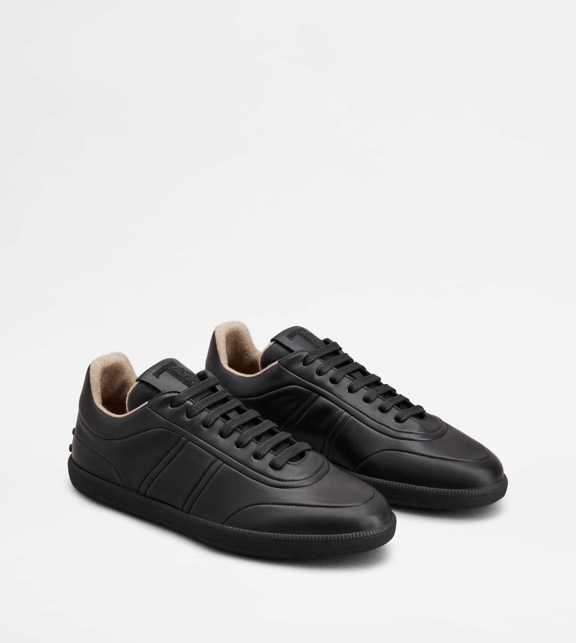 TOD'S TABS SNEAKERS IN LLEATHER - BLACK - 3