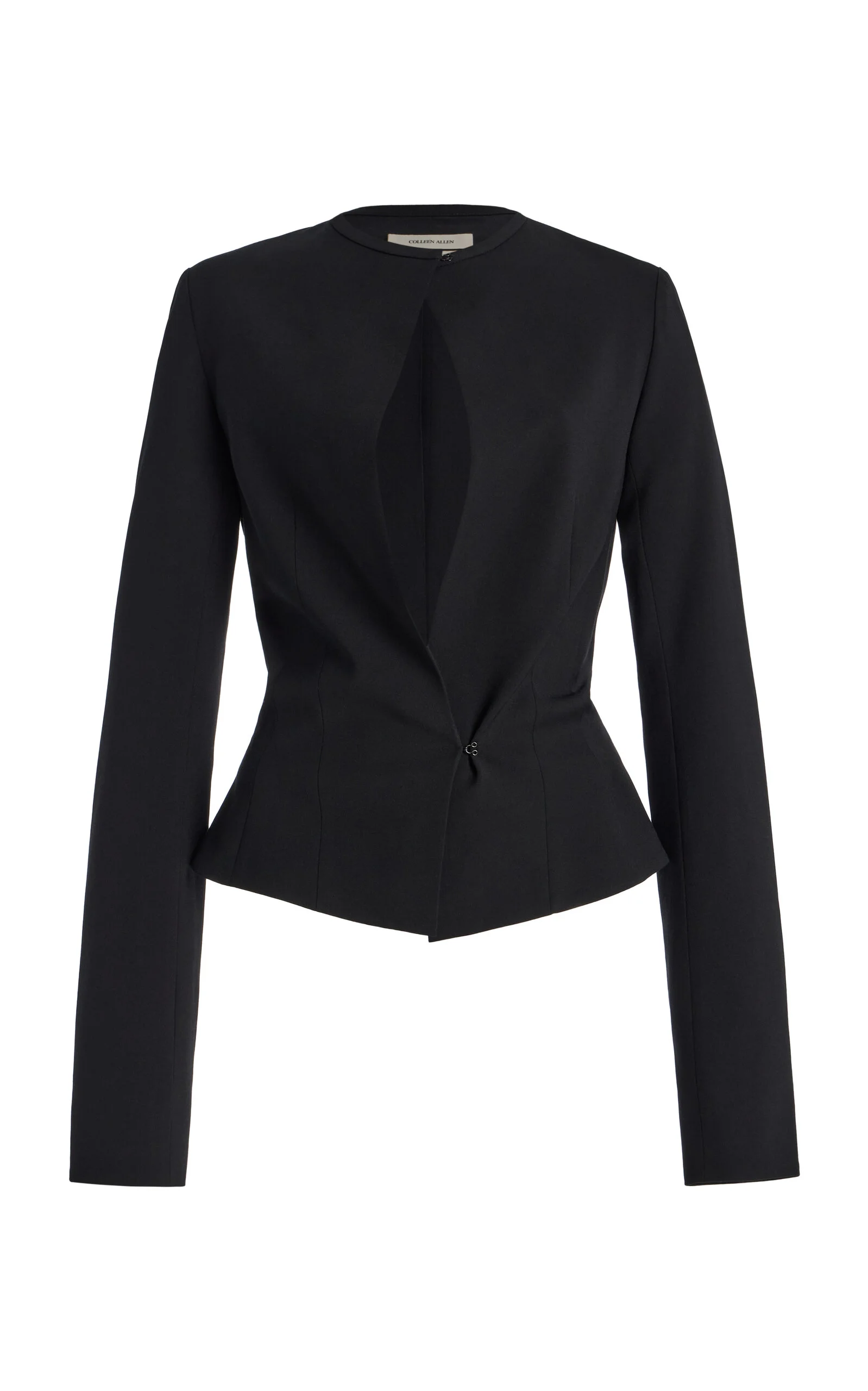 Keyhole Wool Jacket black - 1