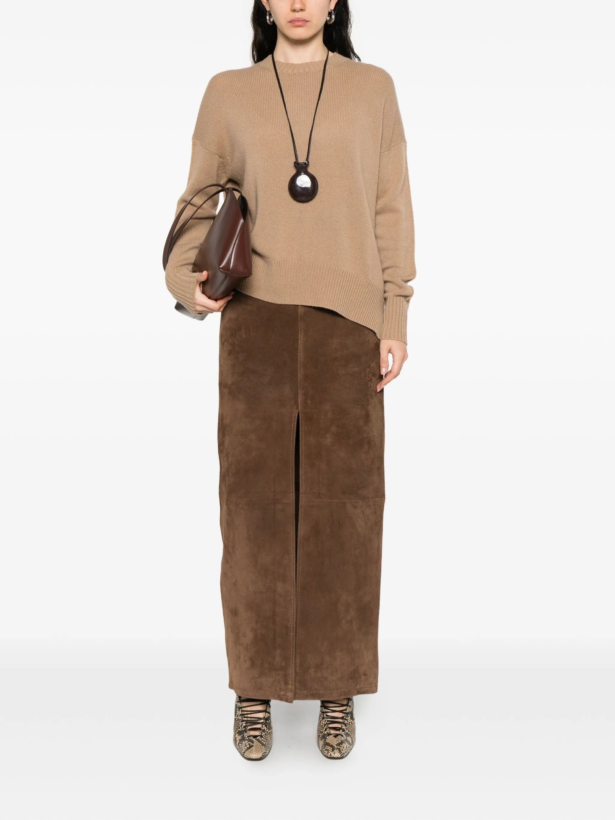 Allude Crew-neck Cashmere Sweater - 3